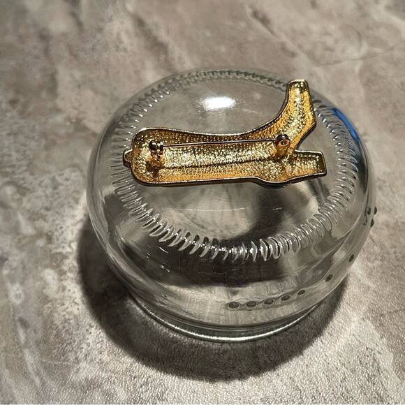 Western Mates Hand Painted Blue Enamel 18k Gold Plated Cowboy Boot Pin Brooch - Picture 8 of 8